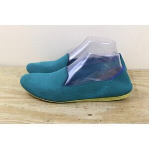 Rothy's Flats Womens 8.5 Round Toe Ballet Flats Green Blue Slip Ons Shoes
